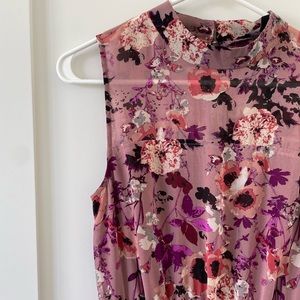 Lulus Floral Mauve Dress XS